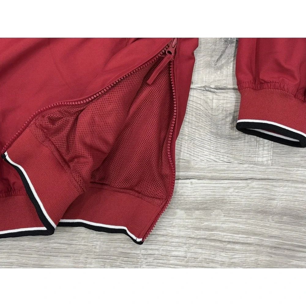 Arkansas Razorbacks Red Pullover Windbreaker Large Colosseum Athletics NCAA